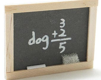Dollhouse miniature chalk board