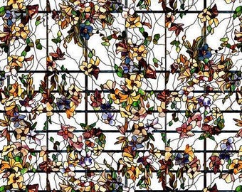 Dollhouse miniature "stained glass" by world model - plastic sheet 244002 - 1/24