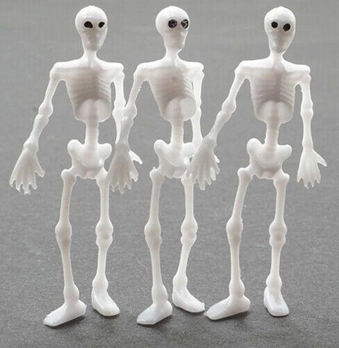 Dollhouse Miniature 2 Inch Skeletons, 3 Pieces - Etsy