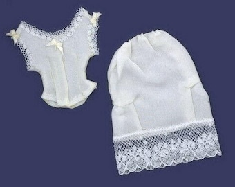Dollhouse miniature lady's camisole and slip