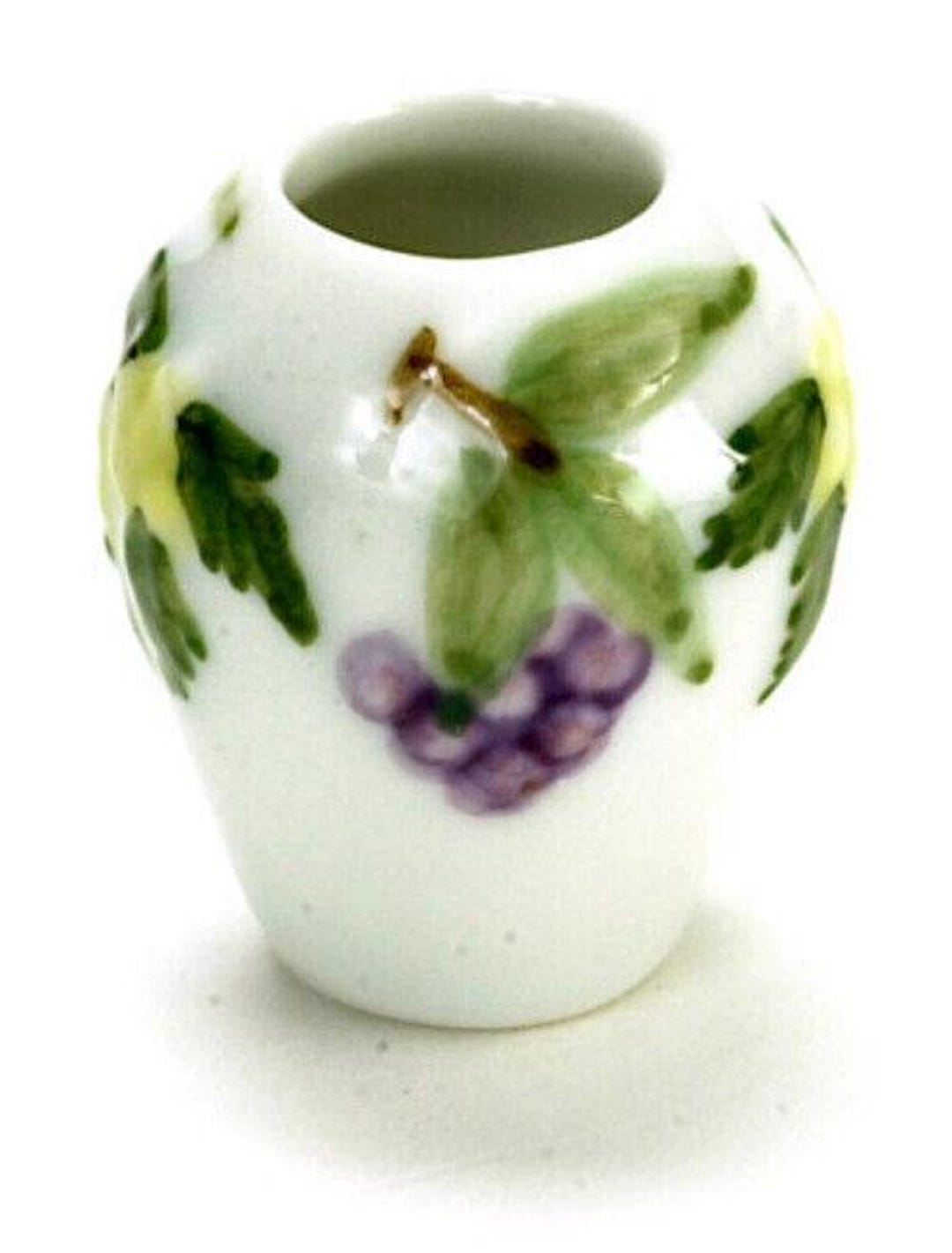 Dollhouse Miniature Porcelain Grape Vase by Falcon Miniatures Etsy