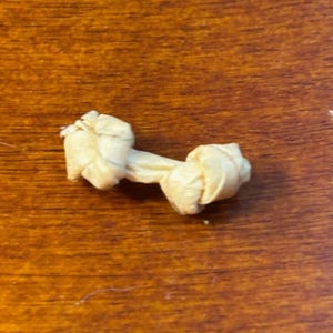 Dollhouse miniature dog bone handcrafted