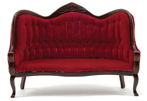 Red victorian sofa deals