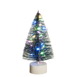 Dollhouse miniature 6" christmas tree with 24 led blinking lights #9985