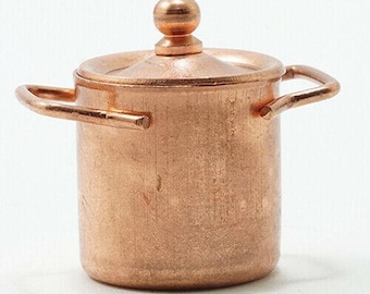 Dollhouse miniature copper pot