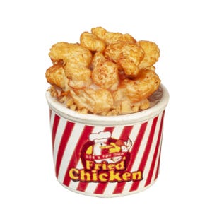 Dollhouse miniature fried chicken bucket