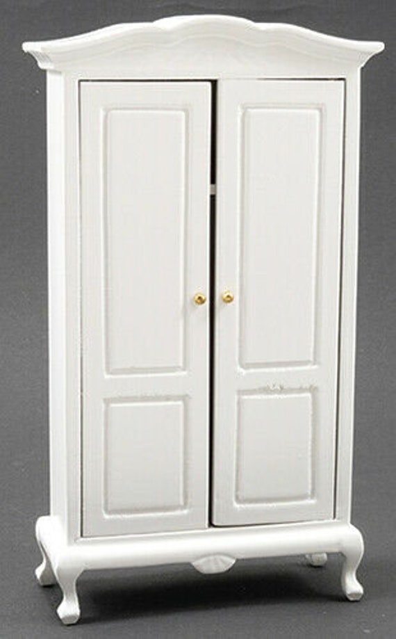 Dollhouse Miniature Armoire in White Etsy UK
