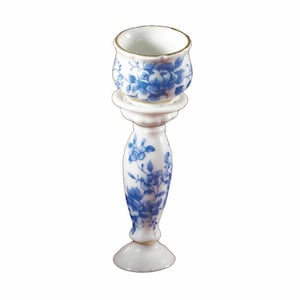 Dollhouse miniature blue and white jardiniere