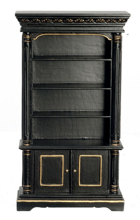 Black cheap antique bookcase