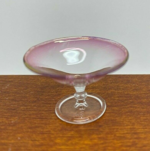 Dollhouse Miniature Artisan Cranberry " Wine Glass " by Philip  Grenyer
