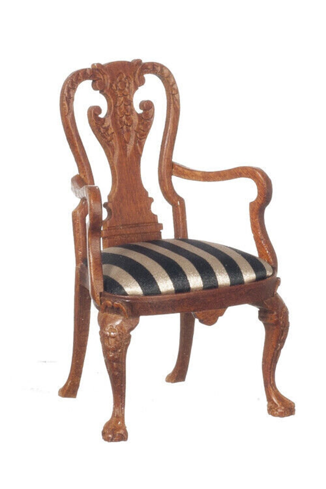 172555 Queen Anne Armchair in Walnut by Jbm Dollhouse Etsy