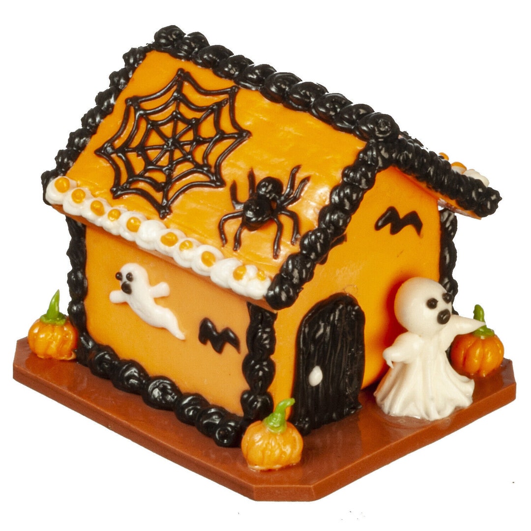 Dollhouse Miniature Halloween Gingerbread House 6394 Etsy