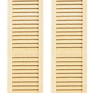 Dollhouse miniature medium louvered shutters, pair, by houseworks