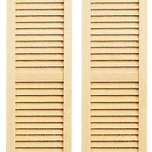 Dollhouse miniature large louvered shutters, pair, by houseworks