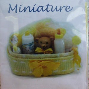 Dollhouse miniature nursery basket kit