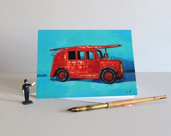 Dinky Streamline Fire Engine card, Dinky Fire Engine, Fire Engine card, Dinky toys, Vintage toys, Greetings card – VINTAGE TOY VEHICLES