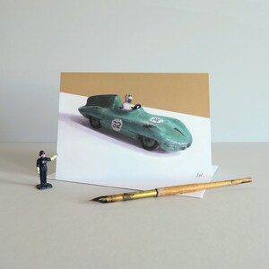 Dinky Connaught Karte, Oldtimer Karte, Rennwagen Karte, Dinky Toys Karte, Spielzeugautos Karte, Vintage Spielzeug, Grußkarte-DINKY RACING CARS-