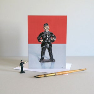 Carta poliziotto, carta ufficiale di polizia, ufficiale uniforme, British Bobby, giocattolo pressofuso, giocattolo vintage, arte giocattolo, carta London Art - BEST OF BRITISH -