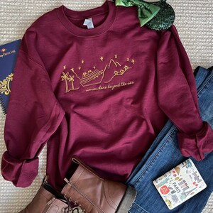 Sudadera bordada Disney Cruise Somewhere Beyond the Sea Sudadera bordada unisex Disney