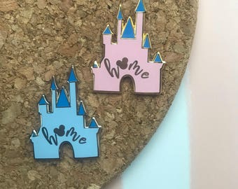 Disney Fantasy Pin, Cinderella Castle Pin, Mickey Home Enamel Pin, Disney World Hard Enamel Pin, Disneyland Pin, Sleeping Beauty Castle
