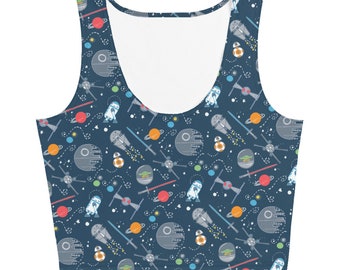 Top corto di Star Wars: Grogu, R2D2, BB8 - May the 4th Design