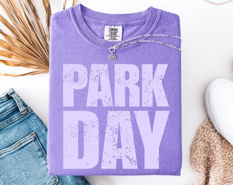 Disney Comfort Colors Theme Park Day Bright Summer Colors, Neon distressed Unisex garment-dyed heavyweight t-shirt