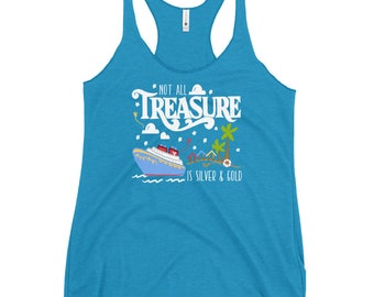 Débardeur Treasures Disney Chemise Cruise Disney Les trésors ne sont pas tous argentés et dorés Débardeur dos nageur Cruise pour femmes