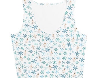 Disney Frozen crop top Olaf Disney shirt sneeuwpop Let it Snow winter crop top