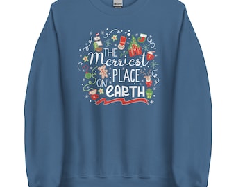 Disney kerstvakantie sweater vrolijkste plek op aarde Disney parken vakantieshirt Disney familie sweater