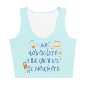 runDisney Beauty and the Beast Adventure Disney running Crop Top