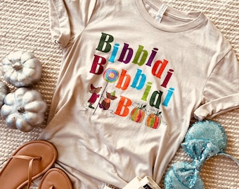 Bibbidi Bobbidi Boo Halloween T-Shirt Disney Halloween Shirt Jaq and Gus Disney Cinderella Halloween T-shirt