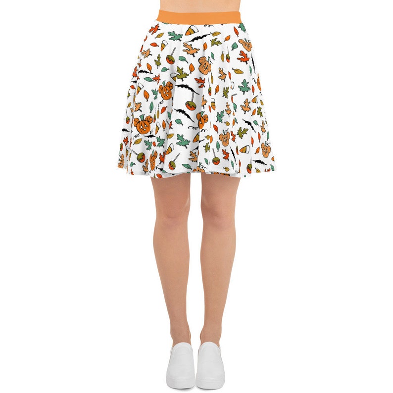 Mickey Pumpkin Skirt Disney Fall Disneyland Disney World Outfit Disney Halloween Skater Skirt image 2