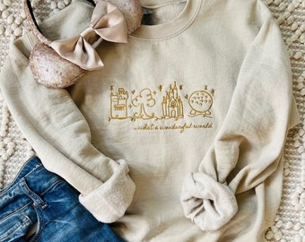 Disney World Parks GEBORDUURD Sweatshirt Wat een prachtige wereld Disney Sweater Unisex Sweatshirt