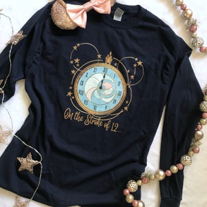 Cinderella Midnight Long Sleeve Shirt Disney Shirt Disney New Years Eve Clock Unisex Long Sleeve Shirt