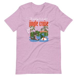 Jingle Cruise Hippo T-Shirt Disney Christmas Jungle Cruise Christmas T-Shirt Heather Prism Lilac