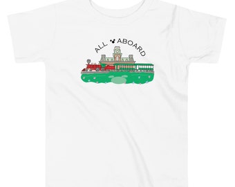 Disney Zug alle an Bord Kleinkind Shirt Disney Eisenbahn Kleinkind Kurzarm T-Shirt