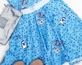 Falda de patinadora de Star Wars: R2-D2 y BB-8 de Galaxy's Edge