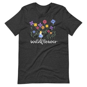 Disney Alice in Wonderland T-Shirt Disney Shirt Wildflower Alice Garden Wildflower T-Shirt image 4