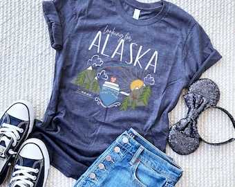 T-shirt Disney Cruise Alaska T-shirt da crociera con cani alci Aurora boreale e t-shirt Sunshine Alaska
