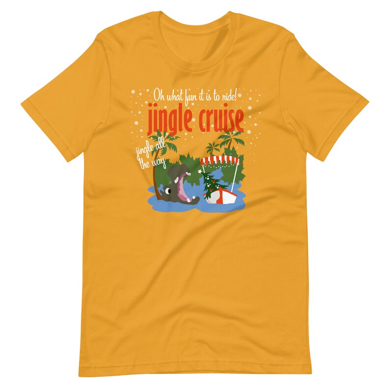 Jingle Cruise Hippo T-Shirt Disney Christmas Jungle Cruise Christmas T-Shirt Mustard
