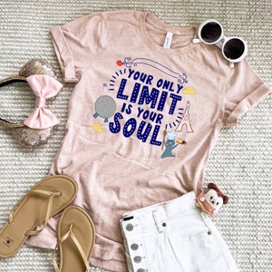Disney Ratatouille Quote T-Shirt Remy Rat Your Only Limit is Your Soul T-Shirt