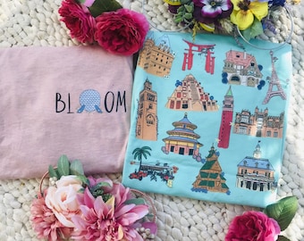 Epcot Flower Garden Festival T-Shirt: World Showcase Bloom Design