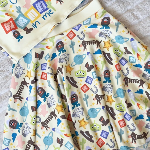 Toy Story Skirt Disney Skirt You've Got a Friend in Me Andy's Toys Disney Skater Skirt