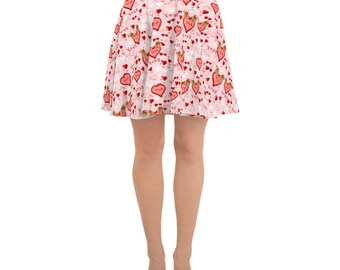 Chip and Dale Skirt Disney Valentine's Day Love Skater Skirt