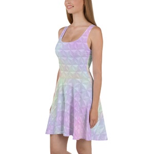 Epcot Spaceship Earth Pastel Dress Disney Skater Dress