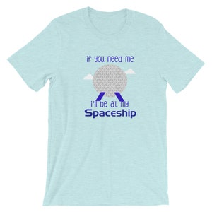 Spaceship Earth Disney T-Shirt Disney World Epcot Unisex T-Shirt Prism Ice Blue