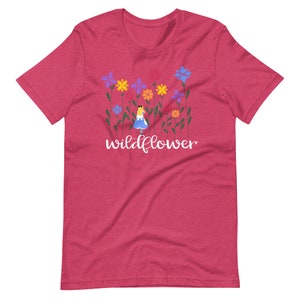 Disney Alice in Wonderland T-Shirt Disney Shirt Wildflower Alice Garden Wildflower T-Shirt image 8