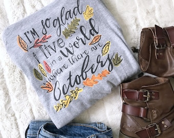 Anne of Green Gables Quote T-Shirt, October Fall Shirt