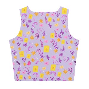 Tangled Rapunzel Floating Lanterns Floral Crop Top Disney Shirt - Etsy