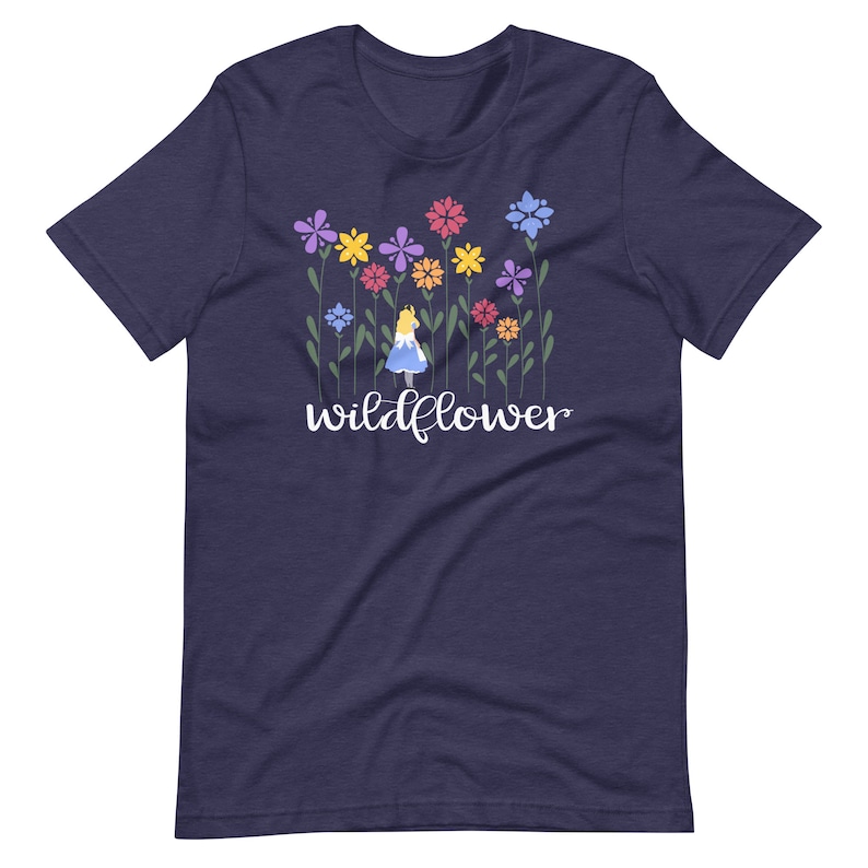 Disney Alice in Wonderland T-Shirt Disney Shirt Wildflower Alice Garden Wildflower T-Shirt image 2
